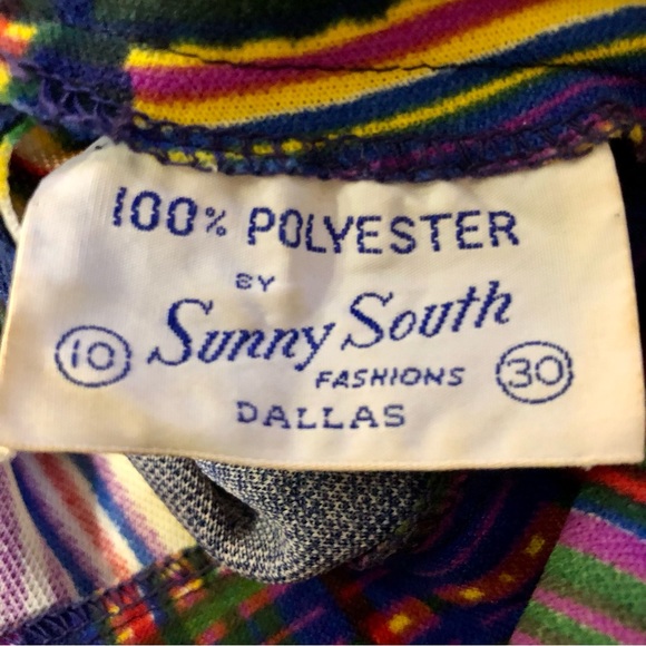 Vintage Sunny South Fashions Belted Blouse Womens 30 Used Dallas - Picture 8 of 12